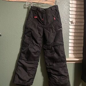 Kids Powder / Ski / Snow Pants Insulated Black kids 7/8